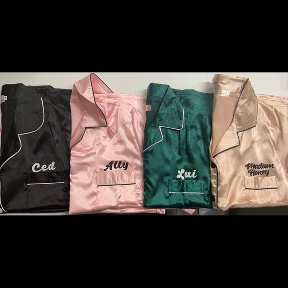 Korean Style Silk Pajama - Picture 3 of 4